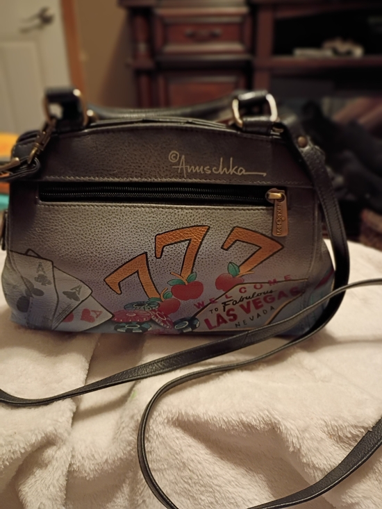 Anuschka Handbags - Anuschka Black Gradient 'Las Vegas 777' Crossbody Bag